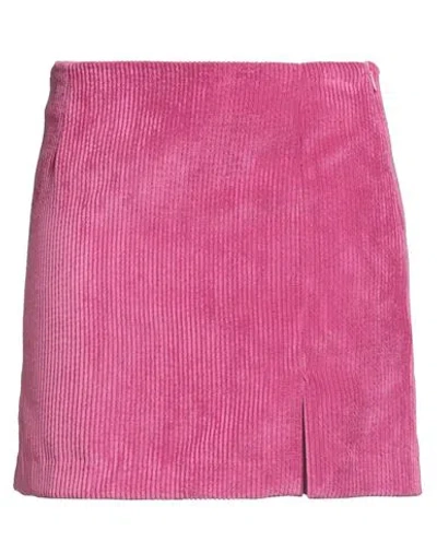 Vicolo Woman Mini Skirt Fuchsia Size M Polyester, Polyamide, Elastane In Pink