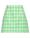Vicolo Woman Mini Skirt Green Size M Cotton, Polyester In Green