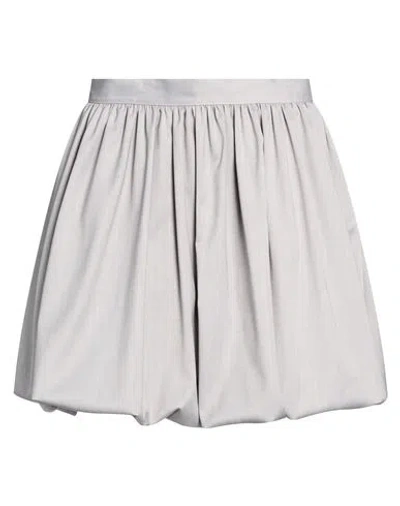 Vicolo Woman Mini Skirt Grey Size M Cotton In Gray
