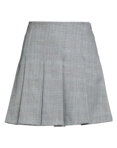 Vicolo Woman Mini Skirt Grey Size M Polyester, Viscose, Elastane In Gray