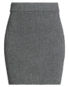 Vicolo Woman Mini Skirt Grey Size Onesize Acrylic, Wool, Viscose, Alpaca Wool In Gray