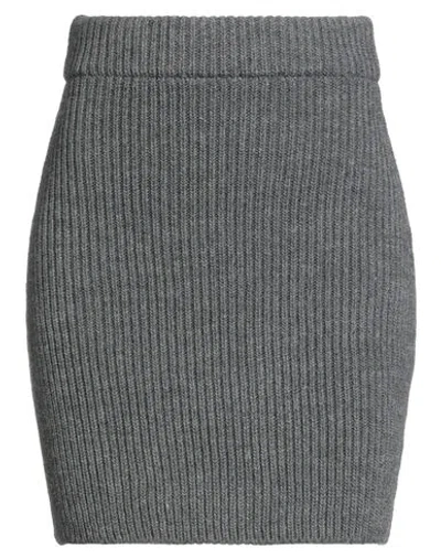 Vicolo Woman Mini Skirt Grey Size Onesize Acrylic, Wool, Viscose, Alpaca Wool In Gray
