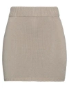 Vicolo Woman Mini Skirt Light Brown Size Onesize Cotton In Beige