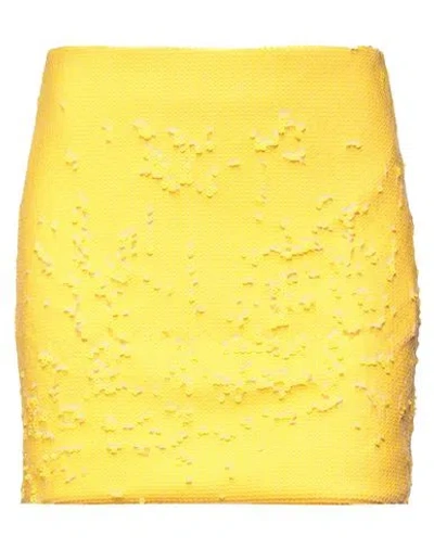 Vicolo Woman Mini Skirt Ocher Size M Polyester In Yellow