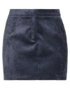 Vicolo Woman Mini Skirt Midnight Blue Size L Polyester, Nylon, Elastane In Blue