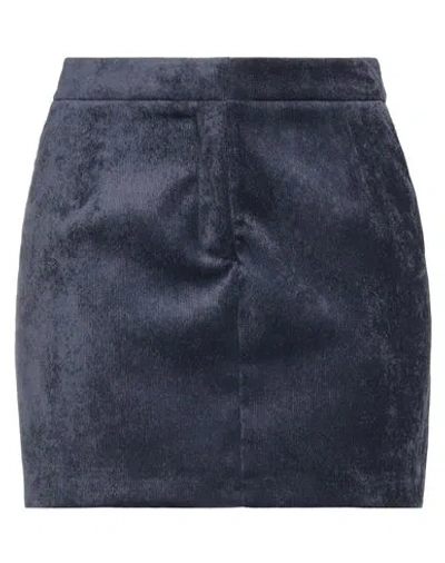 Vicolo Woman Mini Skirt Midnight Blue Size L Polyester, Nylon, Elastane