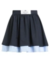 Vicolo Woman Mini Skirt Midnight Blue Size S Polyester, Viscose, Elastane In Multi