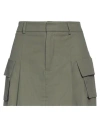 Shop Vicolo Woman Mini Skirt Military Green Size L Polyethylene, Elastane