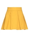 Vicolo Woman Mini Skirt Mustard Size M Cotton In Yellow