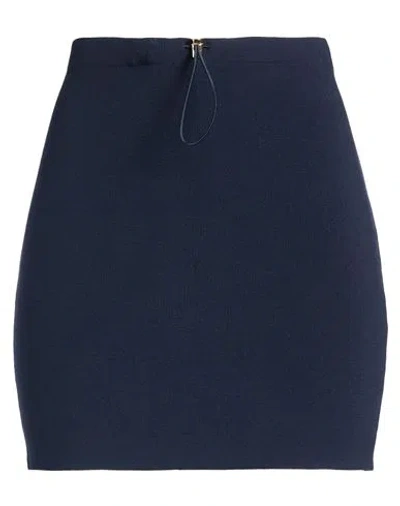 Vicolo Woman Mini Skirt Navy Size Onesize Viscose, Polyester In Blue