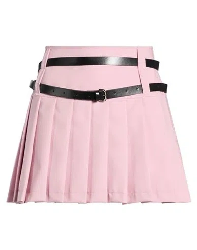 Vicolo Woman Mini Skirt Pink Size M Polyester, Viscose, Elastane