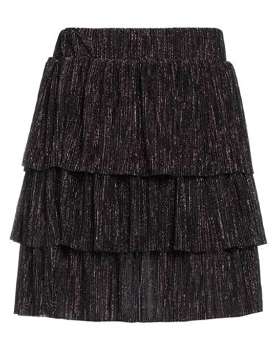 Vicolo Woman Mini Skirt Plum Size Onesize Polyester, Metallic Fiber In Purple