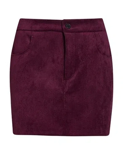Vicolo Woman Mini Skirt Plum Size S Polyester, Polyamide, Elastane In Purple