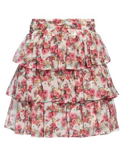 Vicolo Woman Mini Skirt Red Size S Viscose