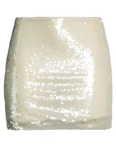 Vicolo Woman Mini Skirt Sage Green Size L Polyester In Neutral