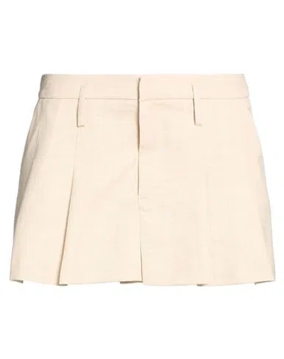 Vicolo Woman Mini Skirt Sand Size L Polyester, Viscose, Elastane In Neutral
