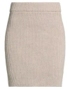 Vicolo Woman Mini Skirt Sand Size Onesize Acrylic, Wool, Viscose, Alpaca Wool In Neutral