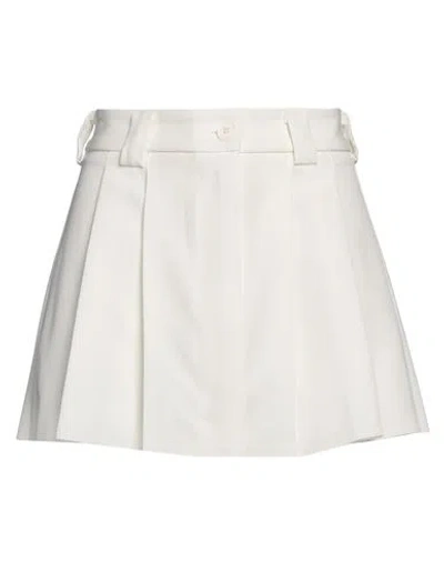 Vicolo Woman Mini Skirt White Size M Polyester, Elastane