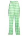 Vicolo Woman Pants Lime Green Size L Cotton, Polyester In Green