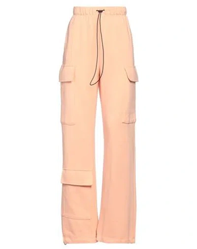 Vicolo Woman Pants Apricot Size M Cotton, Polyester In Orange