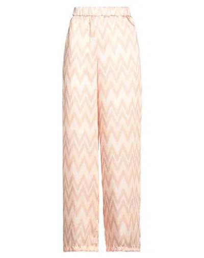 Vicolo Woman Pants Apricot Size M Polyester In Orange