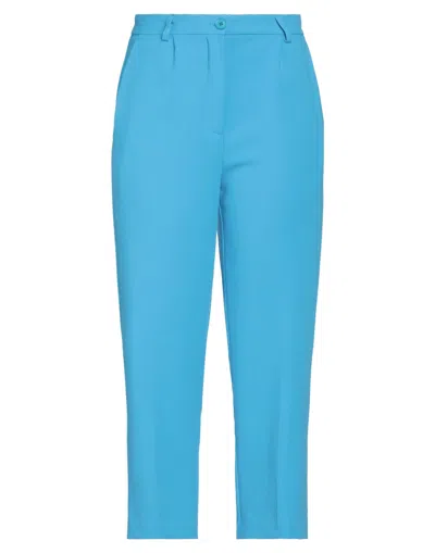 Vicolo Woman Pants Azure Size S Acetate, Viscose In Blue