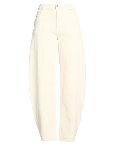 Vicolo Woman Pants Beige Size L Cotton, Modal, Elastane In Gray