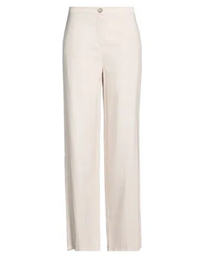 Vicolo Woman Pants Beige Size L Viscose, Polyester In Neutral