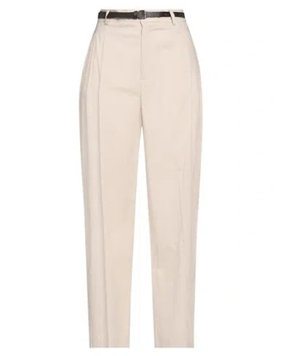 Vicolo Woman Pants Beige Size M Cotton
