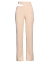 Vicolo Woman Pants Beige Size S Polyester, Elastane