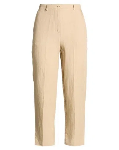 Vicolo Woman Pants Beige Size S Viscose, Linen In Neutral
