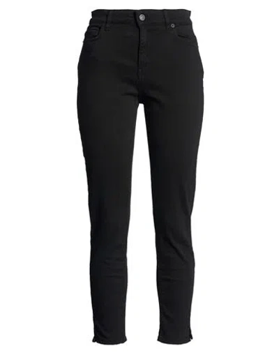 Vicolo Woman Pants Black Size M Cotton, Elastomultiester, Elastane