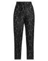 Vicolo Woman Pants Black Size M Polyester, Cotton, Nylon, Viscose, Synthetic Fibers In Black
