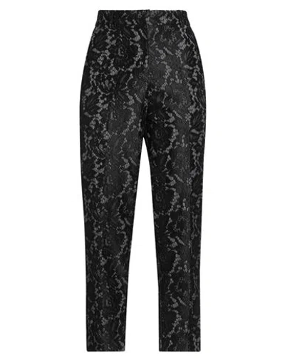 Vicolo Woman Pants Black Size M Polyester, Cotton, Nylon, Viscose, Synthetic Fibers