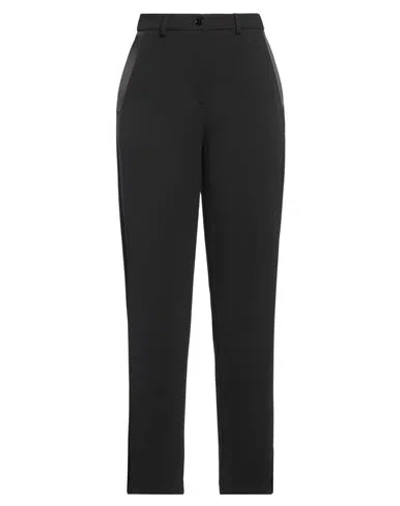 Vicolo Woman Pants Black Size M Polyester, Elastane In Black