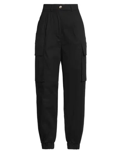 Vicolo Woman Pants Black Size S Cotton, Elastane