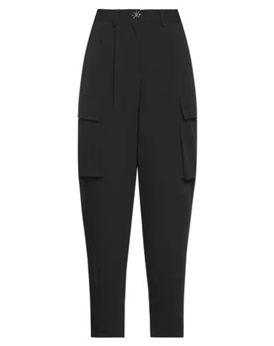 Vicolo Woman Pants Black Size S Polyester, Viscose, Elastane