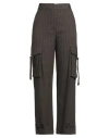 Vicolo Woman Pants Brown Size L Polyester, Viscose, Elastane