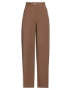 Vicolo Woman Pants Brown Size L Viscose, Linen