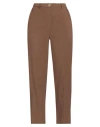 Vicolo Woman Pants Brown Size S Viscose, Linen