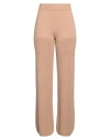Vicolo Woman Pants Camel Size Onesize Viscose, Polyamide, Wool, Cashmere In Beige