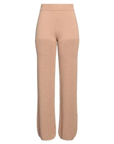 Vicolo Woman Pants Camel Size Onesize Viscose, Polyamide, Wool, Cashmere In Pink