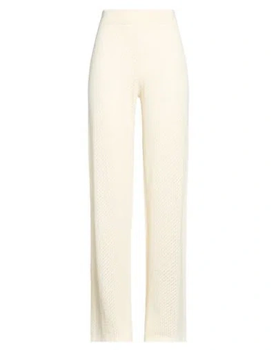 Vicolo Woman Pants Cream Size Onesize Cotton In White