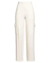 Vicolo Woman Pants Cream Size Onesize Viscose, Polyester, Polyamide In White