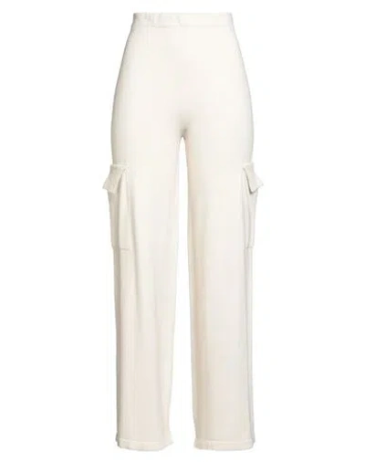 Vicolo Woman Pants Cream Size Onesize Viscose, Polyester, Polyamide In White
