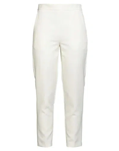 Vicolo Woman Pants Cream Size S Polyester, Elastane In White
