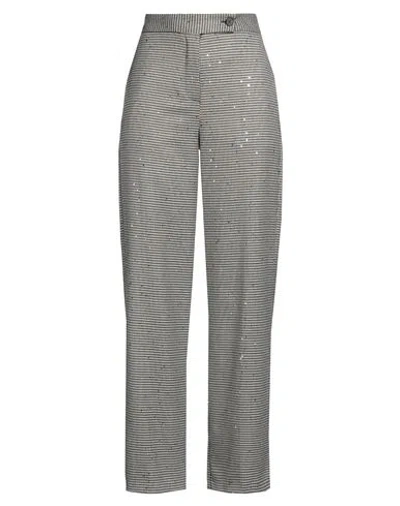Vicolo Woman Pants Cream Size S Polyester, Viscose, Metallic Fiber, Elastane In White