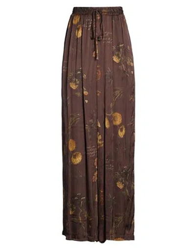 Vicolo Woman Pants Dark Brown Size M Cotton