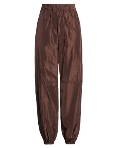 Vicolo Woman Pants Dark Brown Size M Polyester