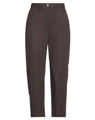 Vicolo Woman Pants Dark Brown Size Xs Acetate, Viscose